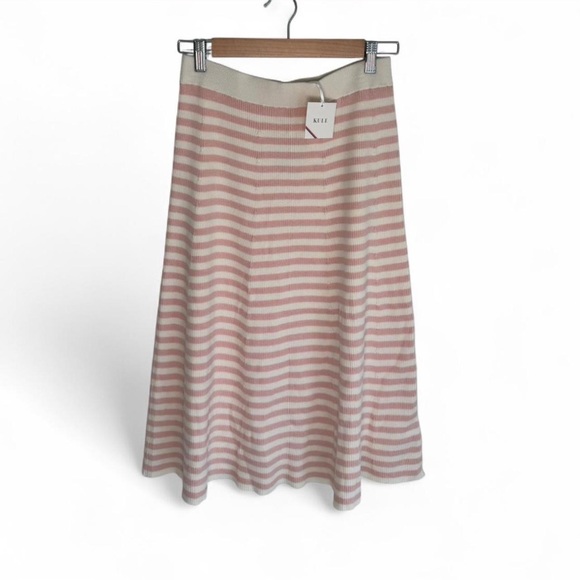 KULE Dresses & Skirts - NWT Kule Pink & White Striped Knit Skirt Size M